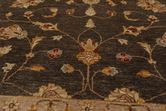 8x10 Brown, Caramel, Taupe Color Hand Knotted All-Over 100% Wool Traditional Oriental Rug