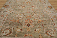 Multi Size LoomBloom Muted Turkish Oushak Hand Knotted Wool Traditional Area Rug Moss, Beige Color