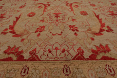 LoomBloom 9'2''x12'1" Beige Hand Knotted Wool Traditional Oushak Rug
