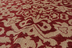 LoomBloom 8'10''x11'10" Rust Hand Knotted Wool Antique Oushak Heritage Rug