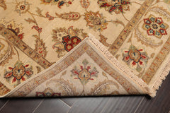 6x9 Beige, Tan, Rust Color Hand Knotted All-Over 100% Wool Traditional Oriental Rug