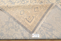 LoomBloom 9'11''x13'10" Aqua Hand Knotted Wool Traditional Oushak Decorative Rug