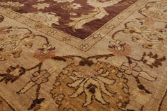 9x12 Brown, Beige, Tan Color Hand Knotted All-Over 100% Wool Traditional-Persian/Oriental Oriental Rug