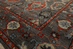 LoomBloom Muted Turkish Oushak Hand Knotted Wool Traditional Area Rug Gray, Ivory Color 8x10