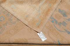 LoomBloom 9'7''x13'7" Beige Hand Knotted Wool Traditional Oushak Rug