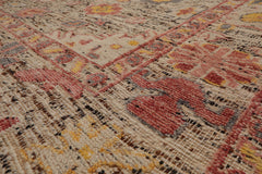 LoomBloom 8' x 10' Beige Hand Knotted Wool Transitional Arts & Crafts Oriental Rug