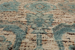 LoomBloom 8' x 10' Beige Hand Knotted Wool Transitional Arts & Crafts Oriental Rug