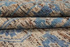 LoomBloom 8' x 10' Beige Hand Knotted Wool Transitional Arts & Crafts Oriental Rug