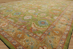LoomBloom 8' x 10' Green Hand Tufted Wool Traditional Arts & Crafts Oriental Rug