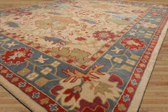 LoomBloom 8' x 10' Beige Hand Tufted Wool Traditional Arts & Crafts Oriental Rug