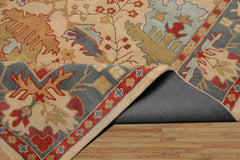 LoomBloom 8' x 10' Beige Hand Tufted Wool Traditional Arts & Crafts Oriental Rug