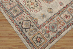 LoomBloom 8x10 Beige Hand Tufted Wool Transitional Geometric Oriental Rug