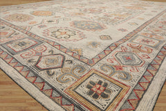 LoomBloom 8x10 Beige Hand Tufted Wool Transitional Geometric Oriental Rug