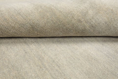 LoomBloom Multi Size Gray Wool Modern Hand Loomed Solid Oriental Rug