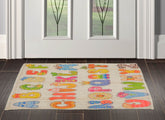 2x3 Multi Color, , Color Hand Made Braided Mat 100% Polyester? Modern & Contemporary Oriental Rug