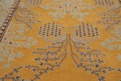 LoomBloom 8'x10' Gold Wool Arts & Crafts Donegal Hand Tufted Oriental Rug