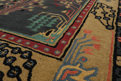 LoomBloom Multi Size Graphite Wool Hand Tufted Donegal Arts & Crafts Oriental Rug
