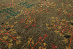 LoomBloom Multi Size Green Wool Hand Knotted Donegal Arts & Crafts Oriental Rug