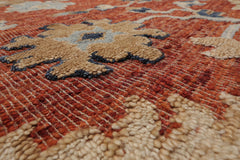 LoomBloom 8'x10' Rust Wool Transitional Oushak Hand Knotted Oriental Rug