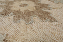 LoomBloom 8'x10' Ivory Hand Knotted Wool Rug with a Transitional Oushak Pattern