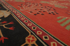 LoomBloom Multi Size Donegal Art & Crafts Transitional Wool Rug, Hand Tufted Multi Coral