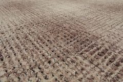 LoomBloom Multi Size Ivory Hand Hooked Wool Rug Featuring a Contemporary Plaid Style