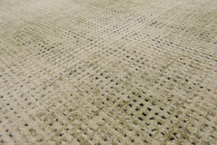 LoomBloom Multi Size Ivory Hand Hooked Wool Rug with a Chic Modern Plaid Weave Pattern
