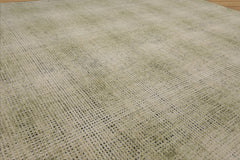 LoomBloom Multi Size Ivory Hand Hooked Wool Rug with a Chic Modern Plaid Weave Pattern