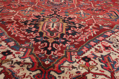 10x14 Rust, Rose, Ivory Color Hand Knotted All-Over 100% Wool Traditional Oriental Rug