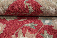 LoomBloom Multi Size Coral Hand Hooked Wool Rug in a Classic Transitional Agra Theme