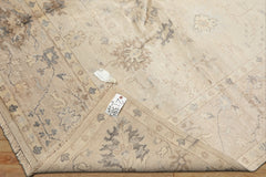 8x10 Ivory, Taupe, Gray Color Hand Knotted Oushak Bamboo Silk Traditional Oriental Rug