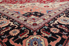 Palace Red, Ivory, Black Color Hand Knotted All-Over 100% Wool Traditional-Persian/Oriental Oriental Rug