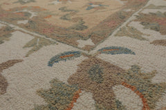 LoomBloom Multi Size Pale Peach Hand Hooked Wool Rug in a Soft Agra Transitional Pattern