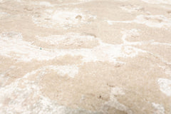 LoomBloom 9'x11'10" Hand Knotted Beige Wool Silk Tibetan Transitional Botanical Oriental Area Rug