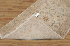 LoomBloom 3'x5' Hand Knotted Beige Wool Afghan Transitional Oushak Design Oriental Area Rug