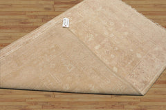 LoomBloom 3'1''x4'11" Hand Knotted Tan Wool Afghan Oushak Transitional Design Oriental Area Rug
