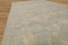 LoomBloom 3'x5' Hand Knotted Ivory Wool Afghan Oushak Transitional Style Oriental Area Rug