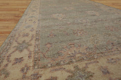 LoomBloom 3'x5' Hand Knotted Mint Wool Afghan Oushak Transitional Pattern Oriental Area Rug