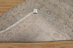 LoomBloom 3'x5' Hand Knotted Gray Wool Afghan Oushak Transitional Design Oriental Area Rug