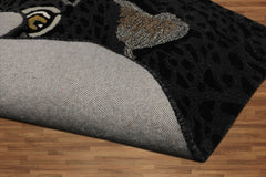 LoomBloom 3'x5' Charcoal Hand-Tufted Black Panther Wool Contemporary Oriental Area Rug