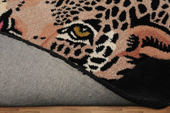 LoomBloom 3'x5' Charcoal Hand-Tufted Jaguar Pattern Wool Modern Oriental Area Rug