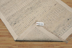 3x5 Ivory, Gray, Color Hand Woven Tribal Wool Modern Oriental Rug