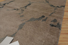 3x5 Beige, Gray, Slate Color Hand Knotted Tibetan Bamboo Silk Modern Oriental Rug