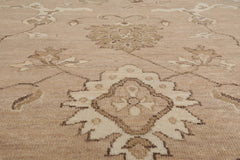 8x10 Taupe, Camel, Brown Color Hand Knotted All-Over 100% Wool Traditional Oriental Rug