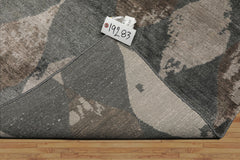 3x5 Gray, Brown, Color Hand Knotted Tibetan Bamboo Silk Modern & Contemporary Oriental Rug
