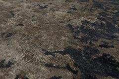 3x5 Gray, Blue, Beige Color Hand Knotted Tibetan Wool and Silk Modern Oriental Rug