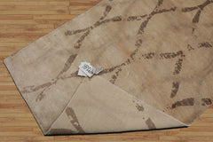 3x5 Tan, Brown, Beige Color Hand Knotted Tibetan Bamboo Silk Modern Oriental Rug