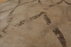 3x5 Tan, Brown, Beige Color Hand Knotted Tibetan Bamboo Silk Modern Oriental Rug