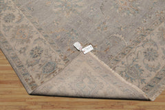 Gray 9x12 Hand Knotted Wool Traditional Afghan Oushak Oriental Area Rug