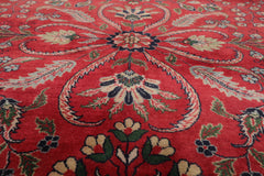 8x10 Rose, Navy, Green Color Hand Knotted All-Over 100% Wool Traditional-Persian/Oriental Oriental Rug